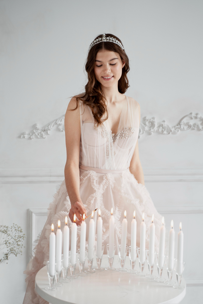 Debutante pronta para a festa de 15 anos